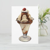 ヴィンテージホットファッジサンデバースデーパーティーの招待 招待状 (スタンド正面)