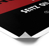 ヴィンテージホットロッドモータ油スズ缶デザイン ポスター (角)