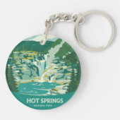 ヴィンテージホット春ナショナルパークウォーターフォール キーホルダー (裏面)