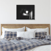 ヴィンテージホテルの看板、通りライトと多くのライト キャンバスプリント (インサイチュ (寝室))