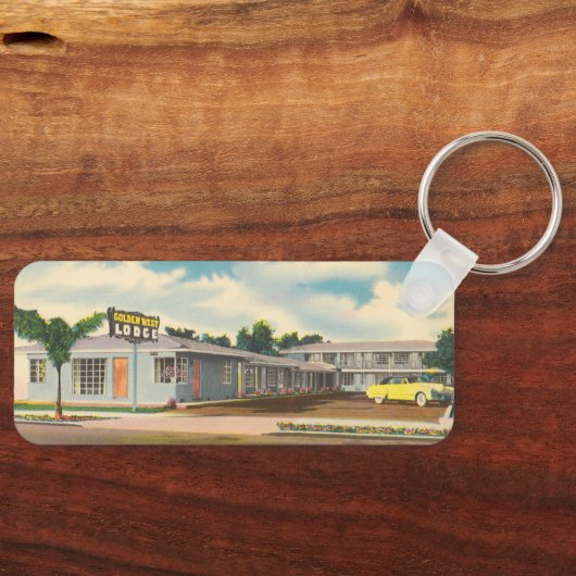 ヴィンテージホテルゴールデンウエストロッジモーテル キーホルダー (正面)