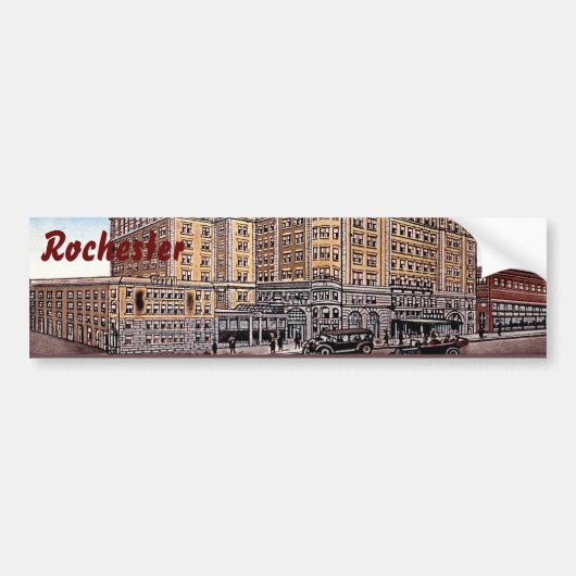 ヴィンテージホテルセネカロチェスターNYバンパーステッカー バンパーステッカー (正面)