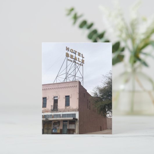 ヴィンテージホテルベールルート66キングマンアリゾナ写真 ポストカード (スタンド正面)