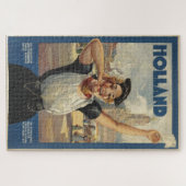 ヴィンテージホランドエアトラベルイラストレーション ジグソーパズル (横)