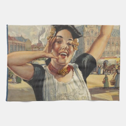 ヴィンテージホランドエアトラベル キッチンタオル (横)