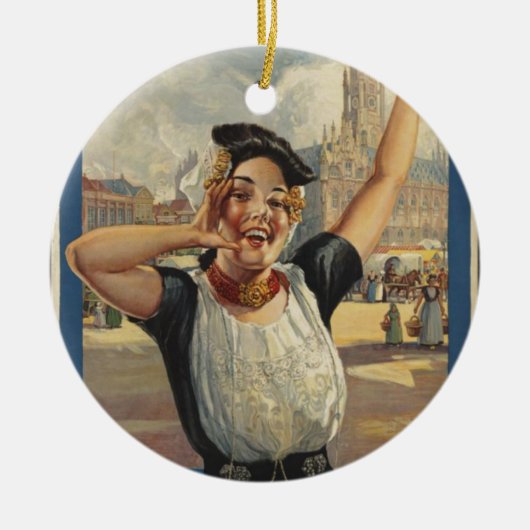 ヴィンテージホランドエアトラベル セラミックオーナメント (正面)