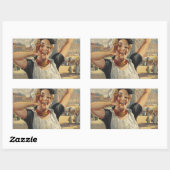 ヴィンテージホランドエアトラベル 長方形シール (シート)