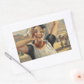 ヴィンテージホランドエアトラベル 長方形シール (封筒)