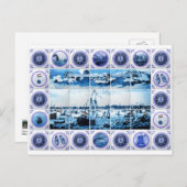 ヴィンテージホランドデルフトウェアスタイル壁画はがき ポストカード (正面/裏面)