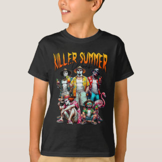 ヴィンテージホラーサマービーブスファニーハロウィーンサマー Tシャツ