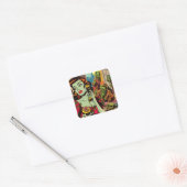 ヴィンテージホラーゾンビ漫画 スクエアシール (封筒)