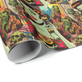 ヴィンテージホラーゾンビ漫画 ラッピングペーパー (ロールコーナー)