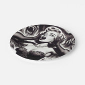 ヴィンテージホラーピンアップ ペーパープレート (アングル)