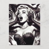 ヴィンテージホラーピンアップ ポストカード (正面)