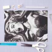 ヴィンテージホラーピンアップ 薄葉紙 (クラフト)