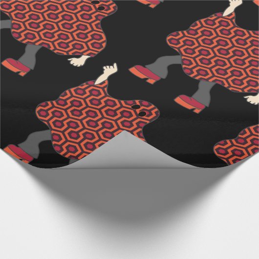 ヴィンテージホラーフィルムハロウィーン幽霊 ラッピングペーパー (角)