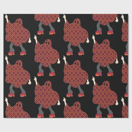 ヴィンテージホラーフィルムハロウィーン幽霊 ラッピングペーパー (フラット)