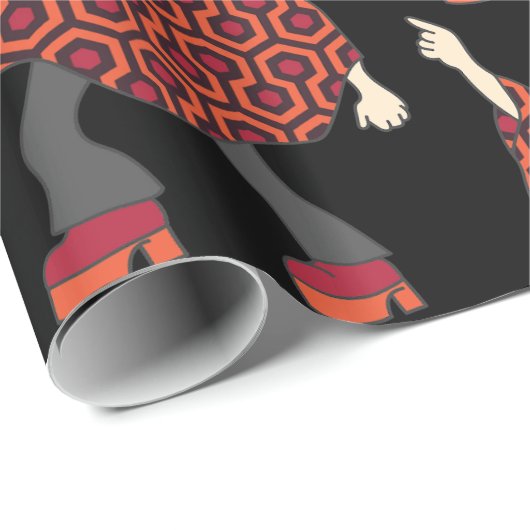 ヴィンテージホラーフィルムハロウィーン幽霊 ラッピングペーパー (ロールコーナー)