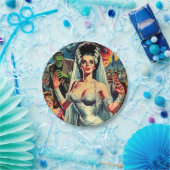 ヴィンテージホラーブライド ペーパープレート (パーティー)