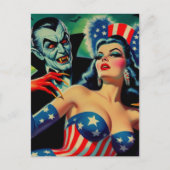 ヴィンテージホラーヴァンパイアガール ポストカード (正面)