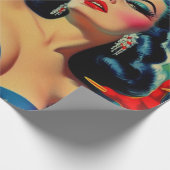 ヴィンテージホラーヴァンパイアガール ラッピングペーパー (角)