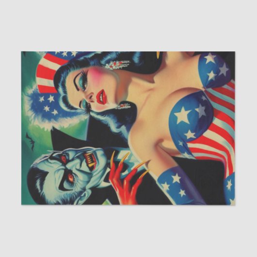 ヴィンテージホラーヴァンパイアガール 薄葉紙 (正面)