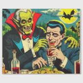 ヴィンテージホラーヴァンパイア漫画 ラッピングペーパー (フラット)