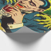 ヴィンテージホラーヴァンパイア漫画 ラッピングペーパー (角)