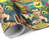 ヴィンテージホラーヴァンパイア漫画 ラッピングペーパー (ロールコーナー)