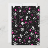 ヴィンテージホラー大人ハロウィーンの衣装パーティー 招待状 (裏面)