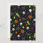 ヴィンテージホラー大人ハロウィーンの衣装パーティー 招待状 (裏面)