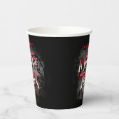 ヴィンテージホラー映画アダルトパーソナライズされたハロウィーン 紙コップ (左)