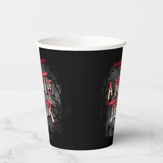 ヴィンテージホラー映画アダルトパーソナライズされたハロウィーン 紙コップ (左)