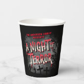 ヴィンテージホラー映画アダルトパーソナライズされたハロウィーン 紙コップ (正面)