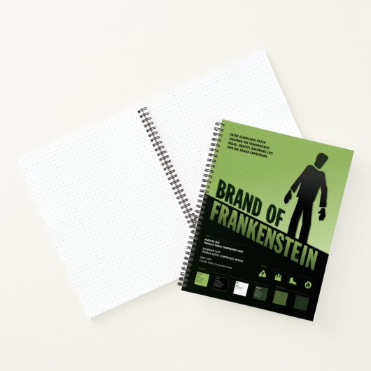 ヴィンテージホラー映画ポスターパロディ – フランケンシュタイン ノートブック (内部)