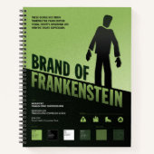 ヴィンテージホラー映画ポスターパロディ – フランケンシュタイン ノートブック (正面)