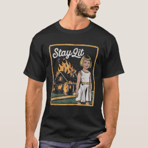 ヴィンテージホラー映画恋人レトロハロウィンステイLi Tシャツ