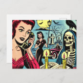 ヴィンテージホラー漫画イラストレーション ポストカード (正面/裏面)