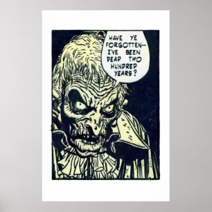 ヴィンテージホラー漫画パネル ポスター