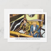 ヴィンテージホラー漫画パネル ポストカード (正面/裏面)