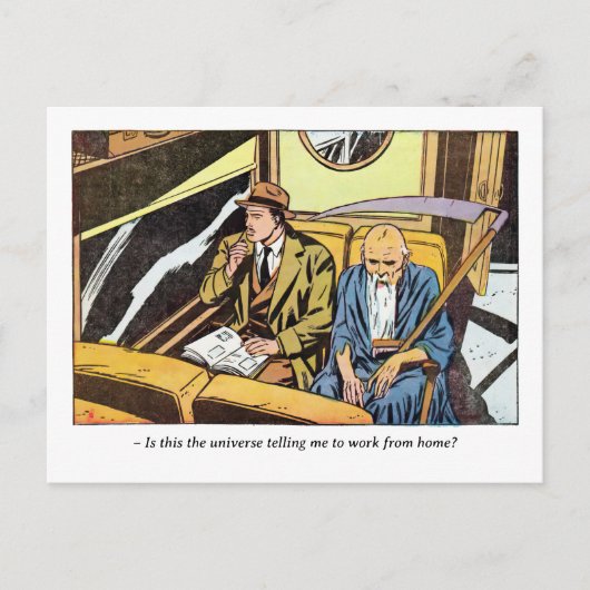 ヴィンテージホラー漫画パネル ポストカード (正面)