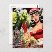 ヴィンテージホラー漫画 ポストカード (正面/裏面)