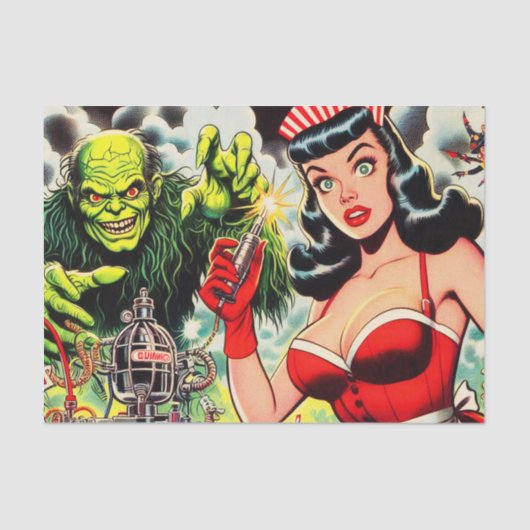 ヴィンテージホラー漫画 薄葉紙 (正面)