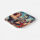 ヴィンテージホラー・ピンアップ ペーパープレート (傾斜あり)