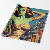 ヴィンテージホラー・ミイラ ラッピングペーパー (アンロールド)