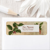 ヴィンテージホリエレガントー・オン・金ゴールド・パーチメント ラベル (インサイチュ)