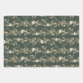 ヴィンテージホリディギフトラッピング紙セット3 ラッピングペーパーシート (正面2)