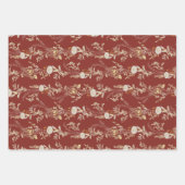 ヴィンテージホリディギフトラッピング紙セット3 ラッピングペーパーシート (正面)