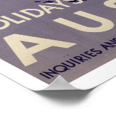 ヴィンテージホリデイインオーストリアゴンドラリフトアルプス ポスター (角)