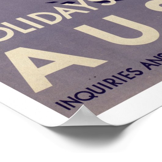 ヴィンテージホリデイインオーストリアゴンドラリフトアルプス ポスター (角)